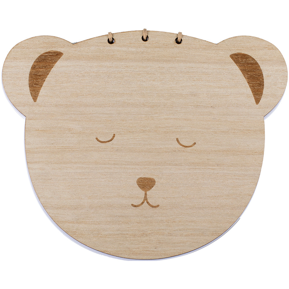 Wooden Teddy Baby Shower Guest Book