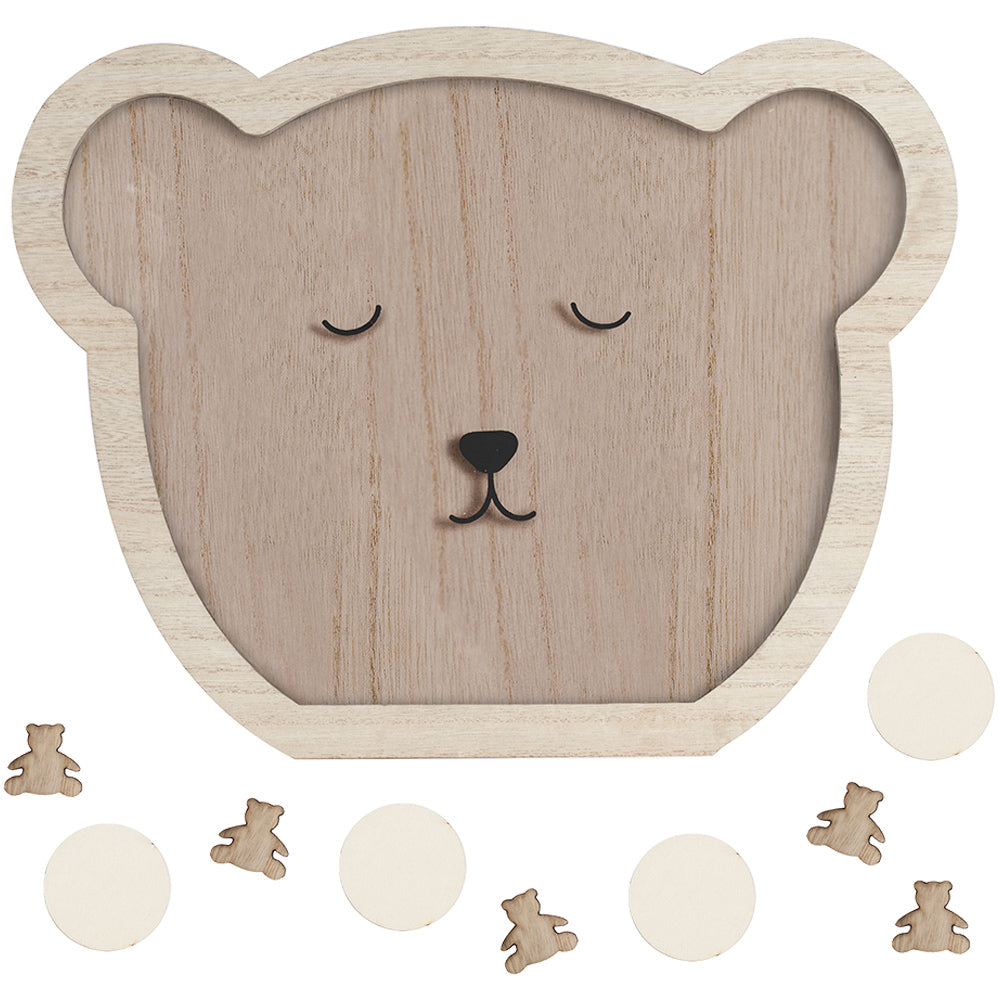 Wooden Teddy Baby Shower Guest Book Alternative