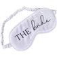 White Satin Bride Sleep Mask