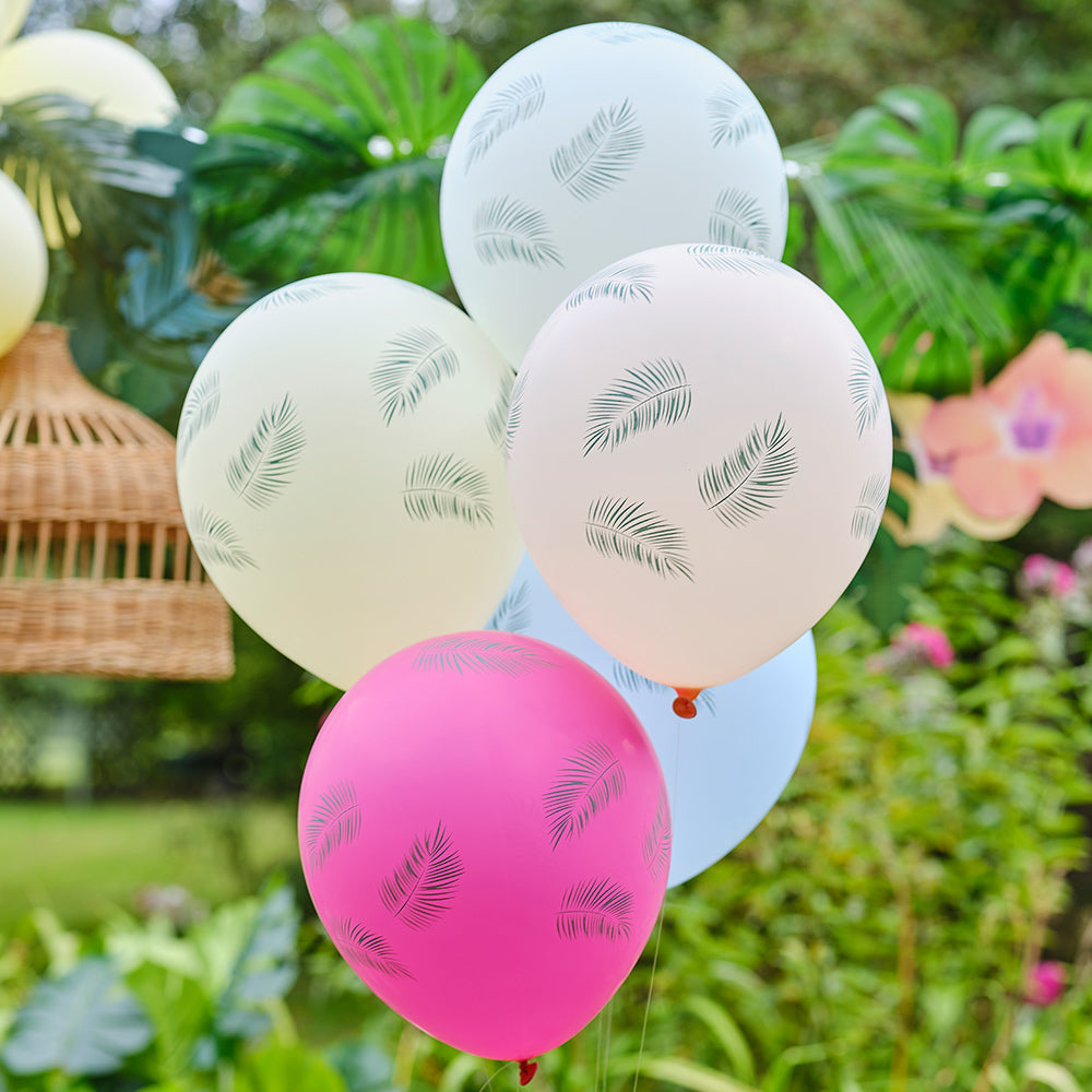 Palm Leaf Hawaiian Balloon Bundle Party Decorations