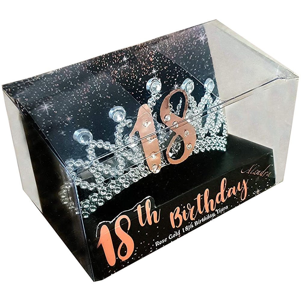 Rose Gold Boxed 18th Birthday Tiara