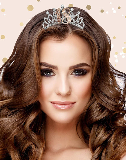 Rose Gold Boxed 18th Birthday Tiara