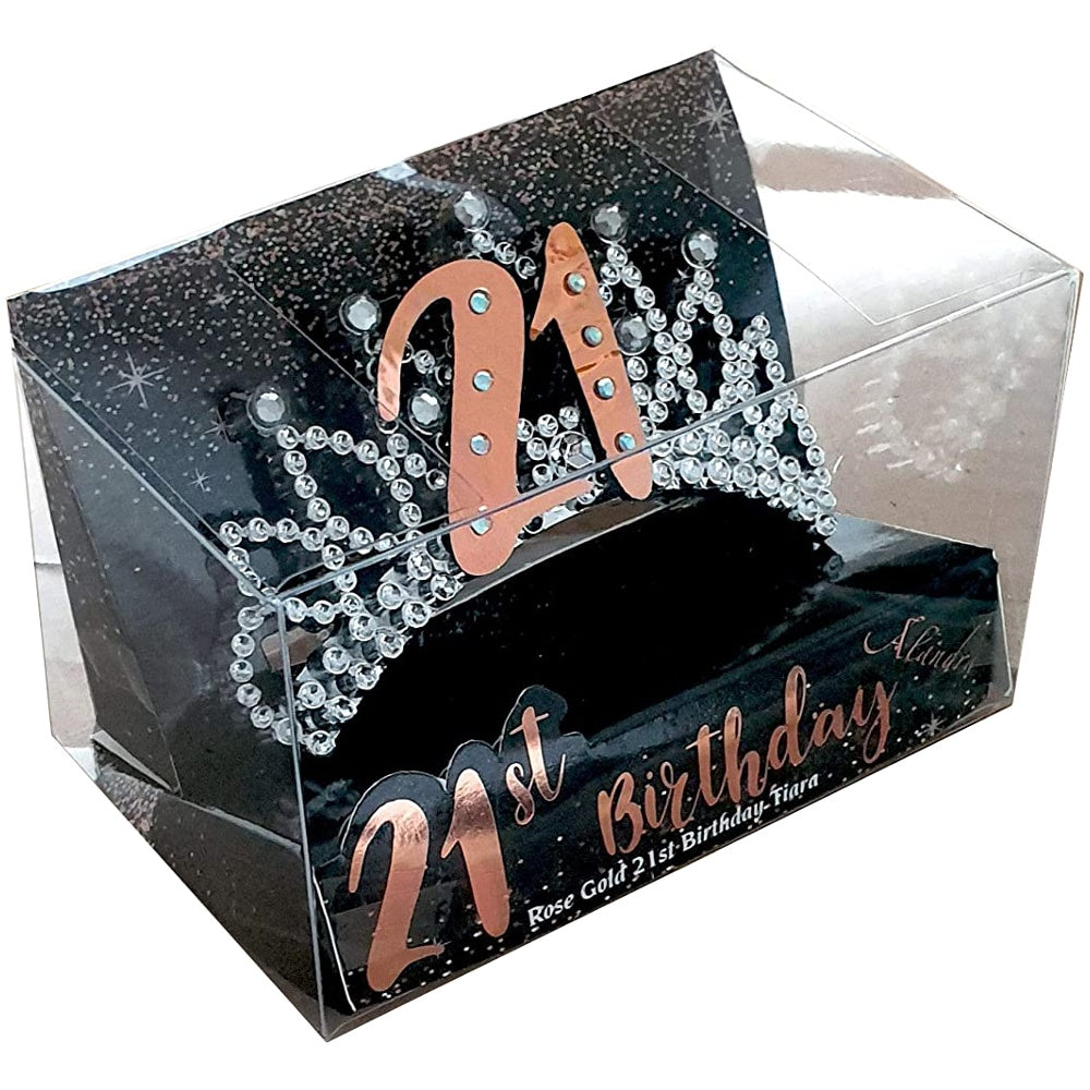 Rose Gold Boxed 21st Birthday Tiara