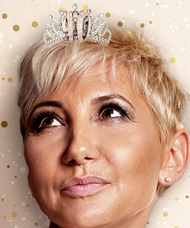 Rose Gold Boxed 40th Birthday Tiara