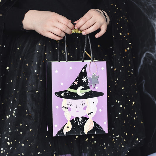 Purple Witch Halloween Gift Bag