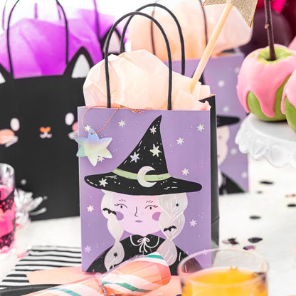 Purple Witch Halloween Gift Bag