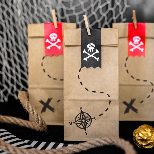 Pirates Party Kraft Treat Bags