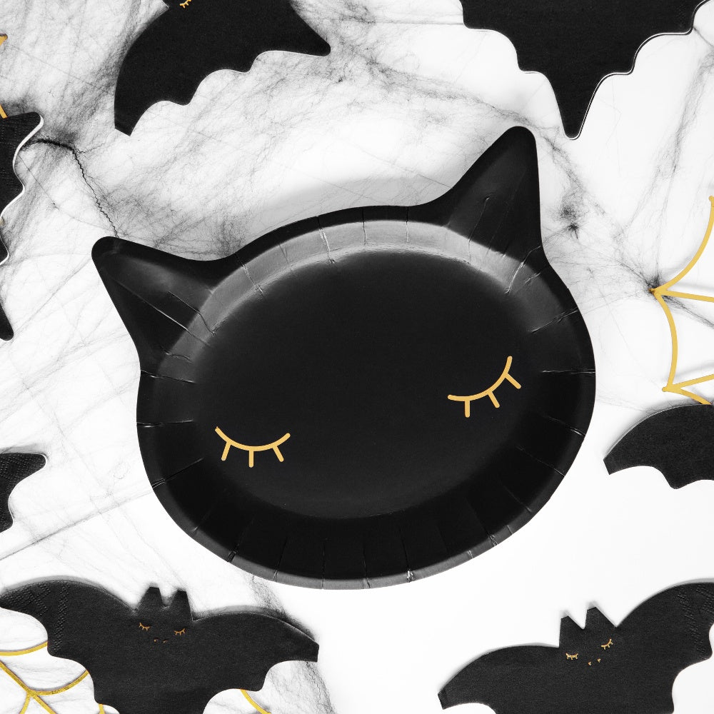 Black Cat Paper Plates