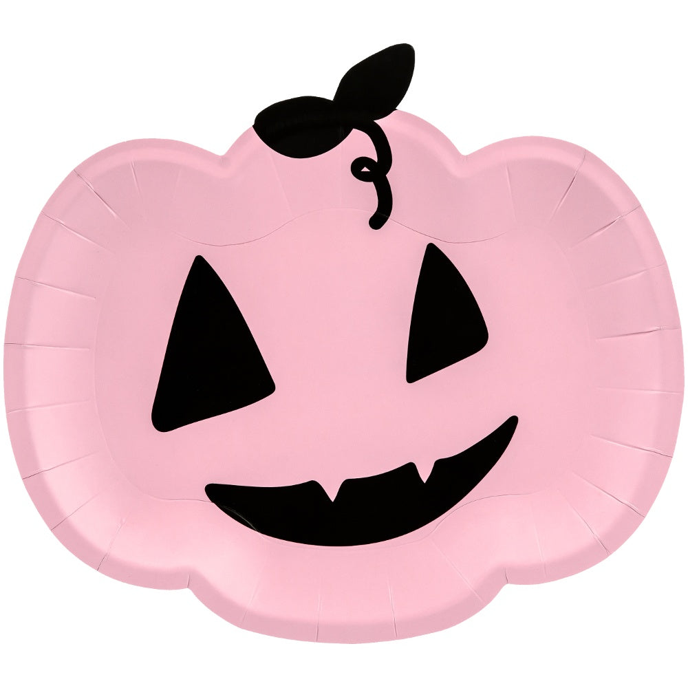 Pink Pumpkin Paper Plates