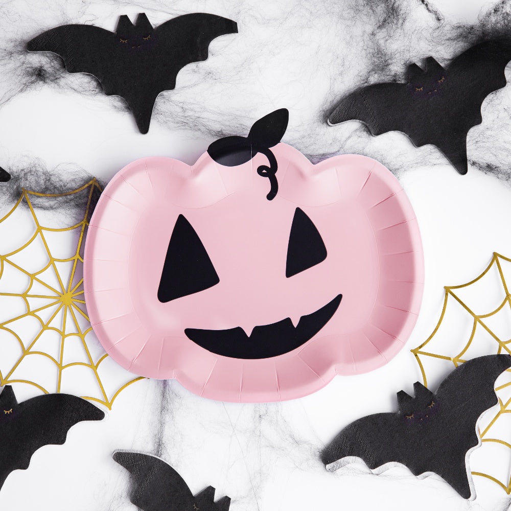Pink Pumpkin Paper Plates