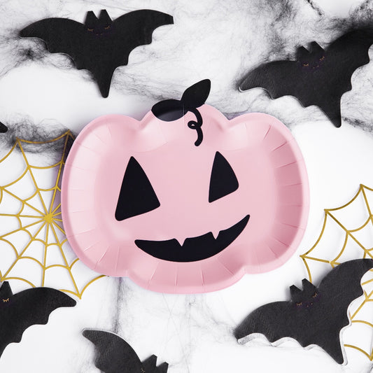 Pink Pumpkin Paper Plates