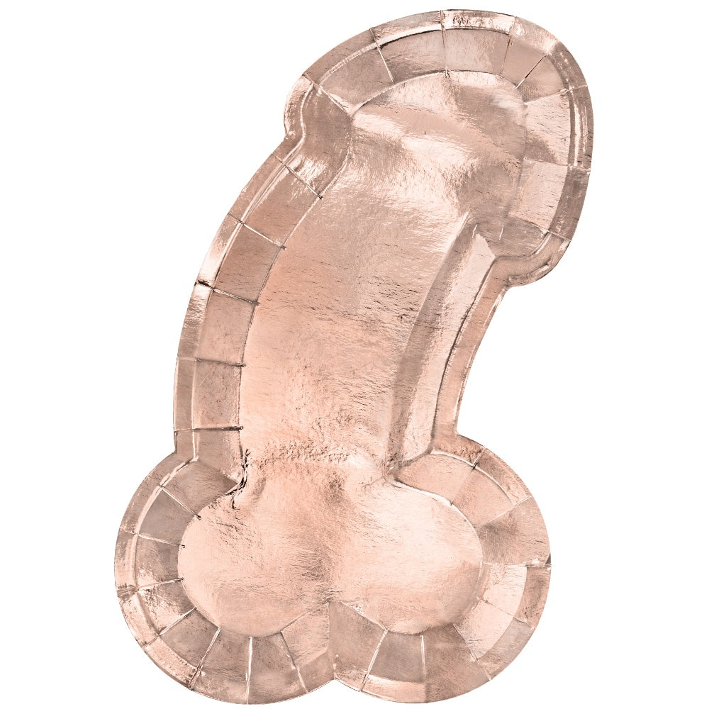 Rose Gold Same Penis Forever Paper Plates