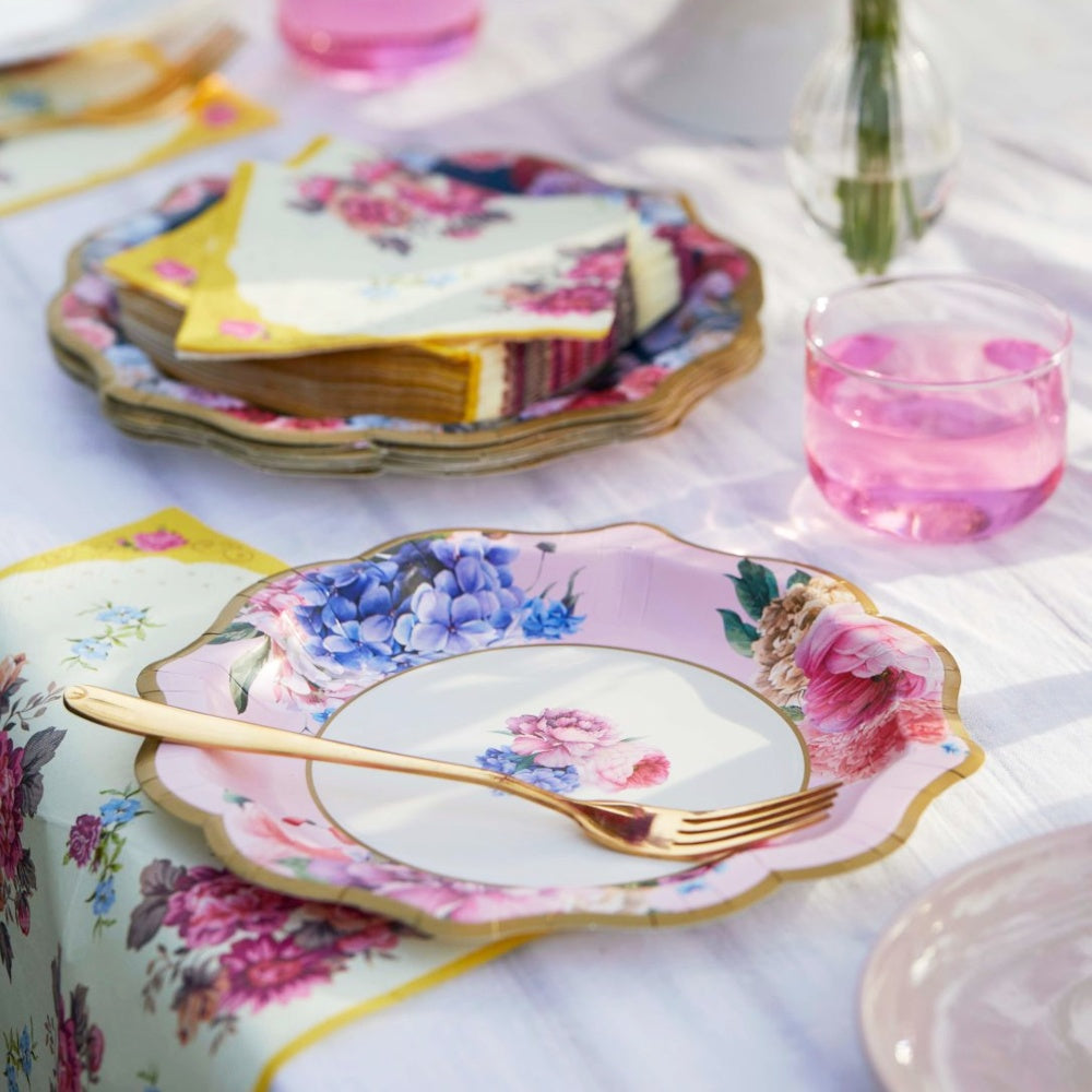 Truly Scrumptious Elegant Floral Plates Party Touches