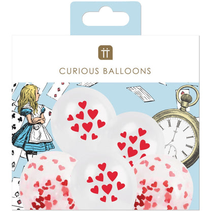 Truly Alice Red Heart Latex Balloons