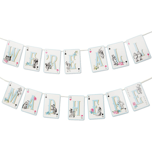 Truly Alice 'We're All Mad Here' Paper Bunting