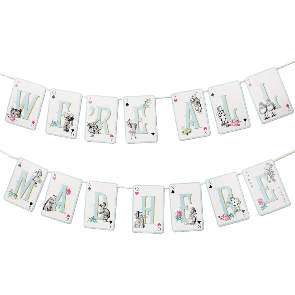 Truly Alice 'We're All Mad Here' Paper Bunting