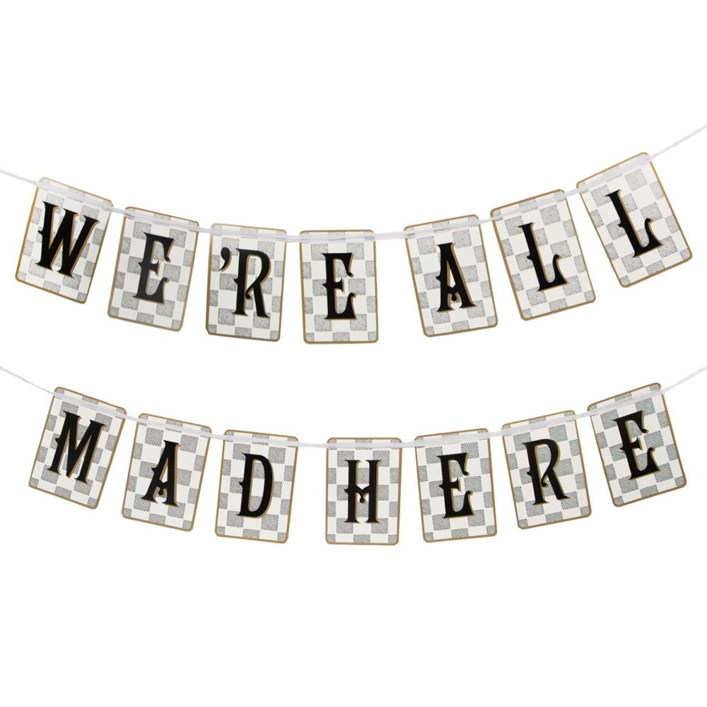 Truly Alice 'We're All Mad Here' Paper Bunting