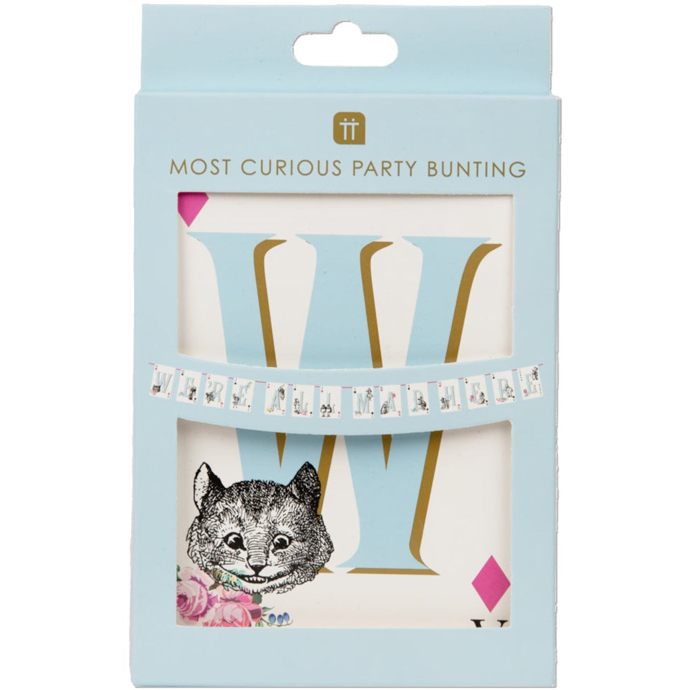 Truly Alice 'We're All Mad Here' Paper Bunting
