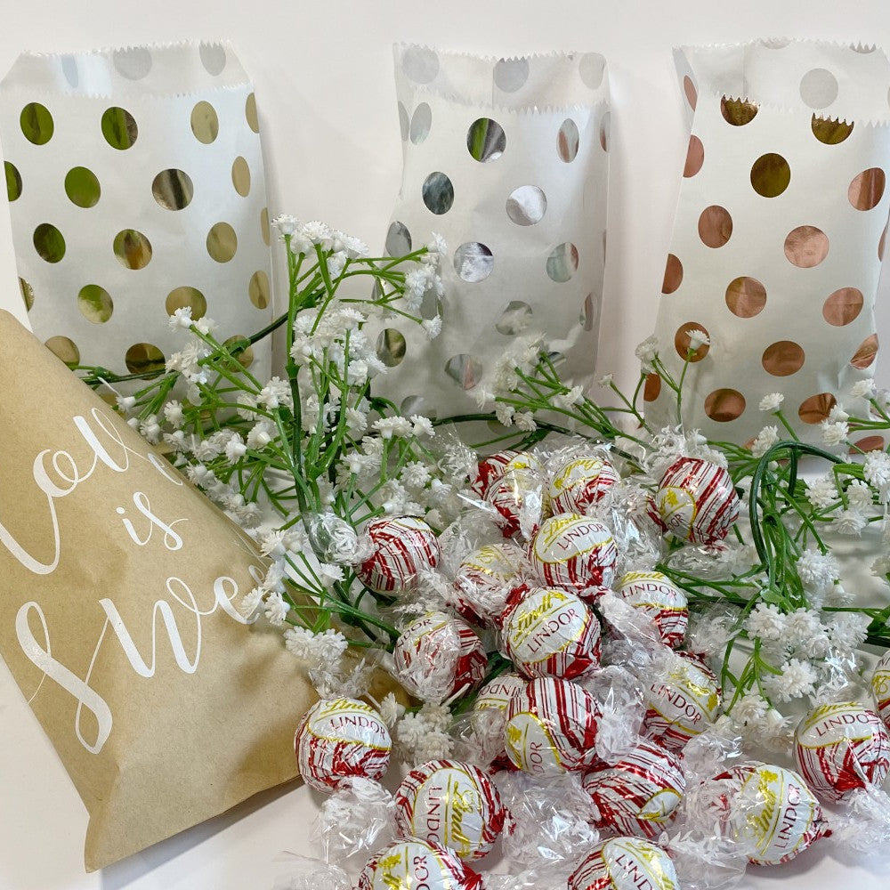 Lindt Lindor US White Peppermint Chocolate Favour Bag