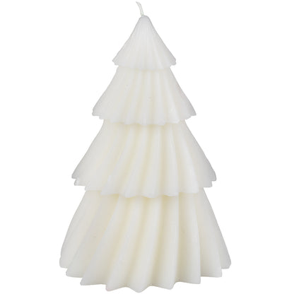 White Christmas Tree Candle