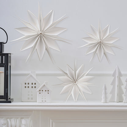 Hanging Paper Star Christmas Decorations