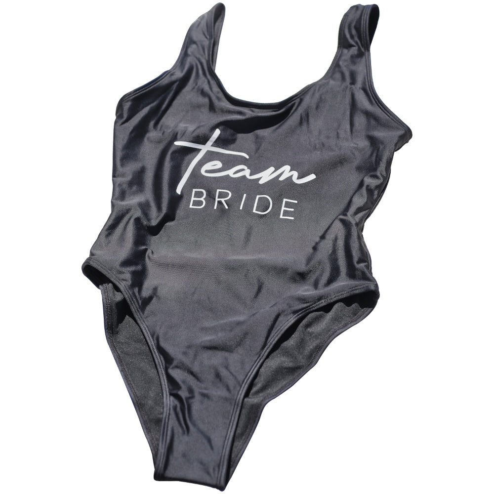 Team Bride Black Hen Party Swimsuit - Small
