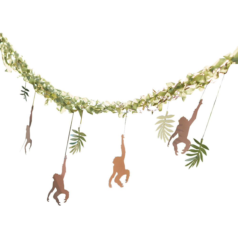 Monkey & Leaf Jungle Bunting Backdrop