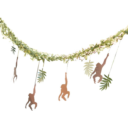 Monkey & Leaf Jungle Bunting Backdrop