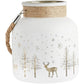 Large Christmas Candle Holder with Rope