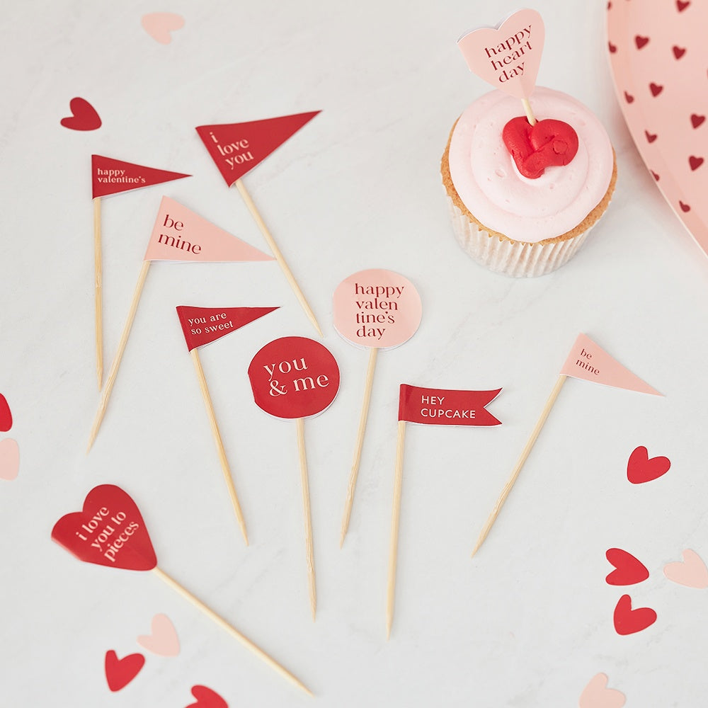 Valentines Cupcake Toppers Decoration Kit