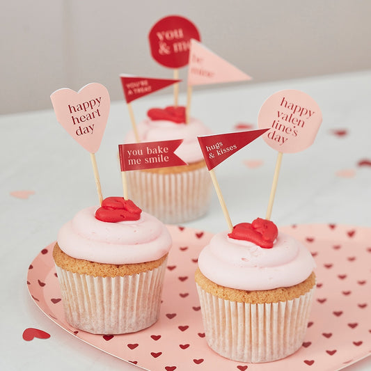 Valentines Cupcake Toppers Decoration Kit