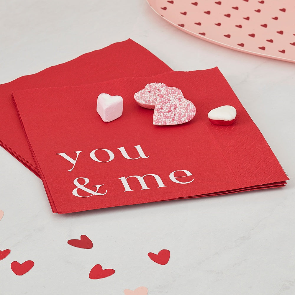 You & Me Valentines Napkins