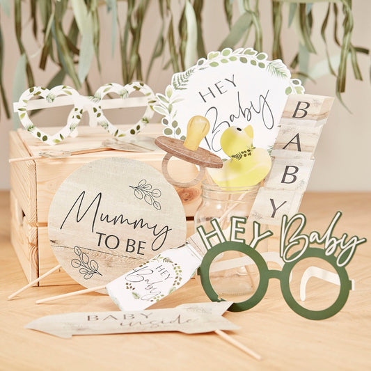 Botanical Baby Shower Photo Booth Props - Ginger Ray - Party Touches