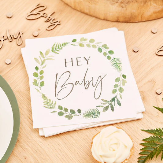 Hey Baby Shower Napkins - Ginger Ray - Party Touches