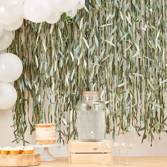Botanical Leaf Ribbon Backdrop - Ginger Ray - Party Touches
