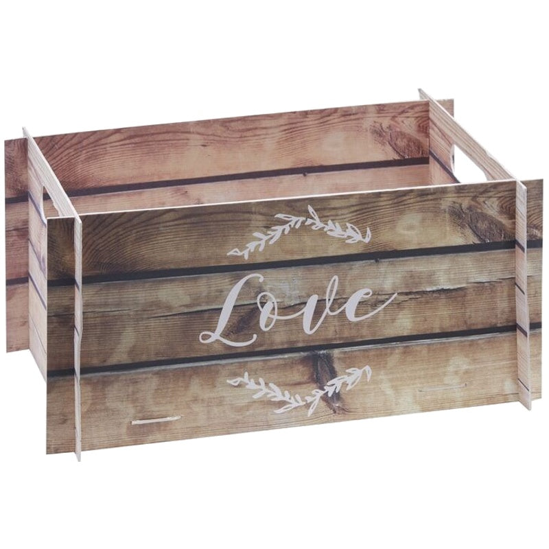 Wooden Effect Card Crate - Ginger Ray - Party Touches