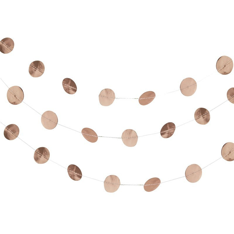 Rose Gold Circle Garland - Ginger Ray - Party Touches