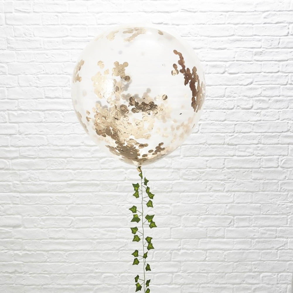 Large Rose Gold Confetti Balloons