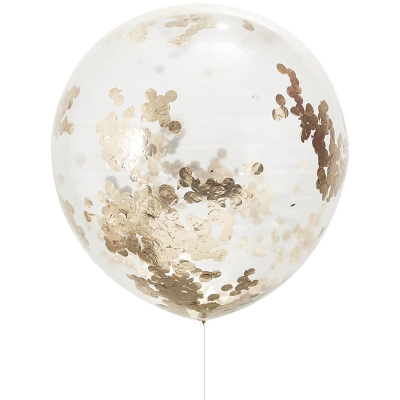 Large Rose Gold Confetti Balloons - Ginger Ray - Party Touches