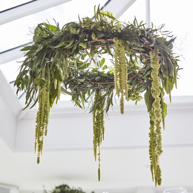 Hanging Chandelier Wedding Hoop