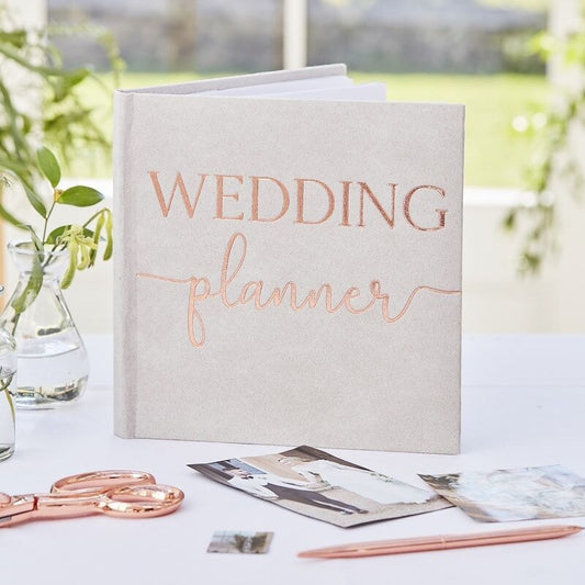 Grey Suede Luxury Wedding Planner - Ginger Ray - Party Touches