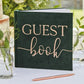 Green Velvet Foiled Wedding Guest Book
