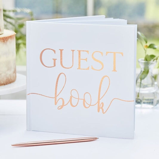 Rose Gold Foil Wedding Guest Book - Ginger Ray - Party Touches