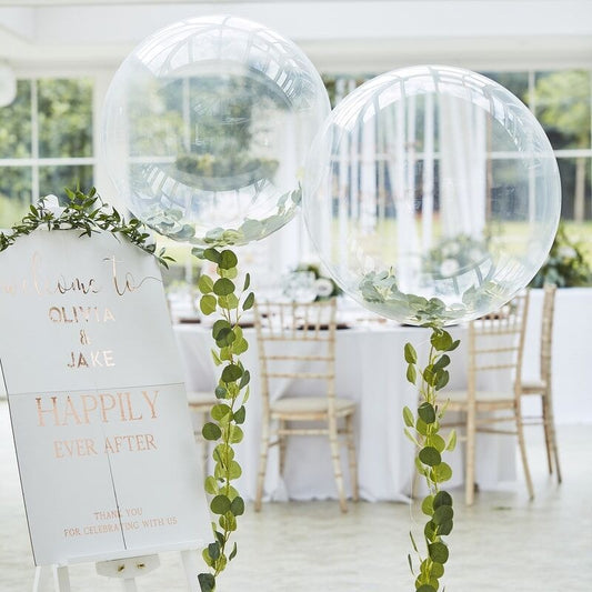 Orb Balloons With Vine Foliage - Ginger Ray - Party Touches