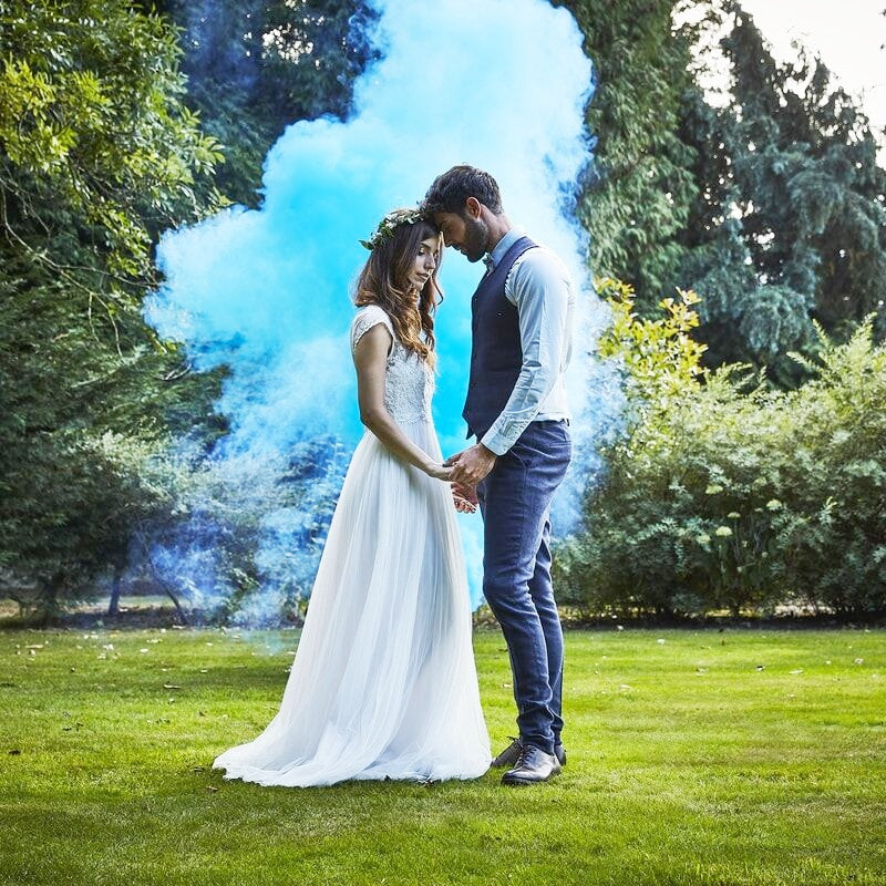 Blue Wedding Smoke Bomb - Ginger Ray - Party Touches