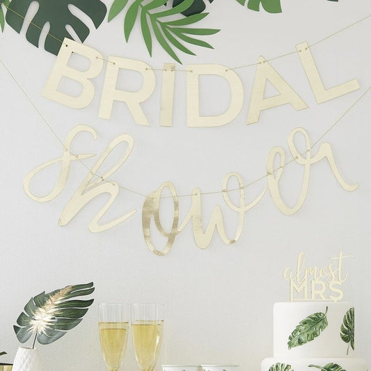 Gold Bridal Shower Banner - Ginger Ray - Party Touches