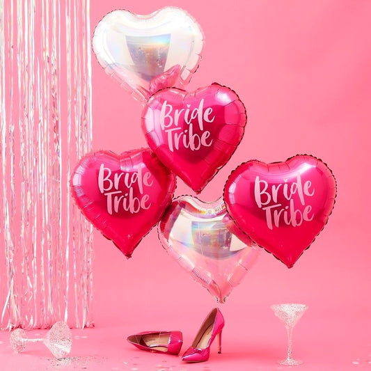 Pink & Iridescent Bride Tribe Hen Balloons - Ginger Ray - Party Touches