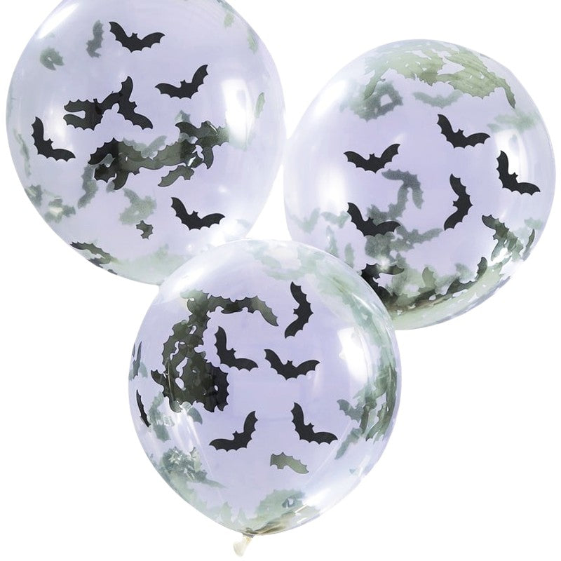 Bat Shaped Confetti Balloons - Ginger Ray - Party Touches