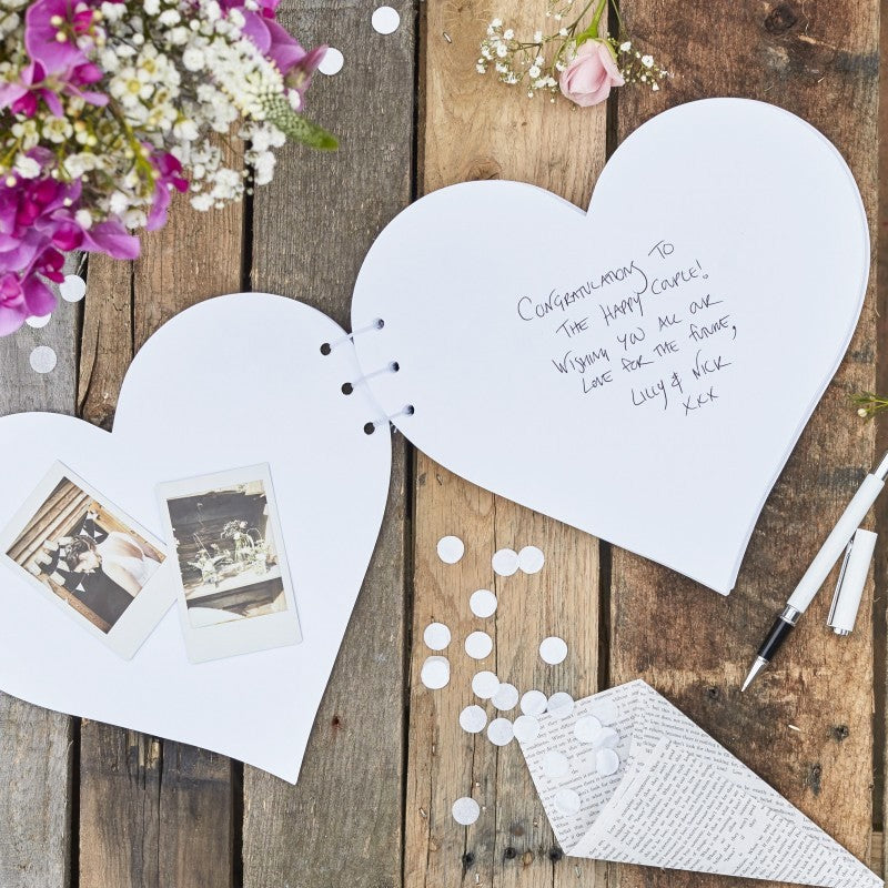 Heart Shaped Kraft Guest Book - Ginger Ray - Party Touches