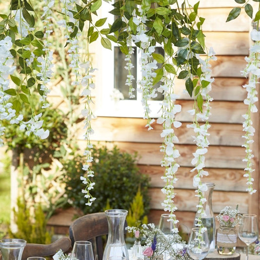 White Artificial Wisteria - Ginger Ray - Party Touches
